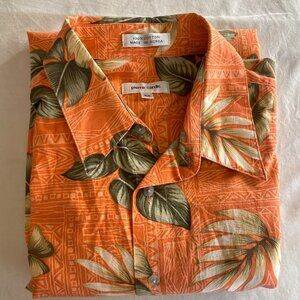 Bold Print (Orange) Vintage Pierre Cardin Shirt – Men’s XLT